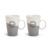 Habitat Set of 2 Latte Cup – Grey and White
