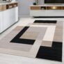 Hafaa Area Rugs for Bedroom – Large Rugs Living Room 120 x 170 Cm Geometric Style Modern Floor Carpet Non Shedding Soft Touch Rug Easy to Clean(Milo Neutral)