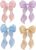 Hair Bows, Elegant Large Bow Hair Clips for Women & Girls, 4 Colors Ribbon Barrettes with Long Tails for School, Wedding, Party, Daily Wear