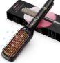 Hair Straightener Brush, 42mm Wide Straightening Brush Comb, 10 Millions Negative Ions, 6 Temp Settings, 130C-230LED Display, Dual Voltage, 2 in 1 Professional Hair Tools for Styling