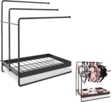 Hair Tie And Bows Organized Stand-2-Tier Desktop Storage Rack,Polished Metal Finish for Home, Salon, Gift Storage Solution
