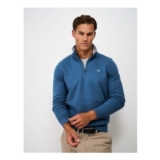 Half Zip Sweatshirt in Dark Sea Blue