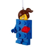 Hallmark LEGO Brick Suit Girl Minifigure Ornament, Collectible, Blue