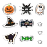 Halloween Cookie Cutter Set, 10-Piece Stainless Steel