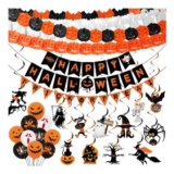 Halloween Decorations Indoor Set, Reusable Halloween Banners & Garland