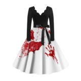 Halloween Dresses: Sexy Skeleton, Devil, Pumpkin Maxi Gothic