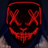 Halloween Mask LED Light up Mask Scary purge mask for Festival Cosplay Halloween Costume Masquerade Parties,Carnival,Gifts