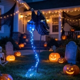 Halloween Soul Harvester Animated Garden Light with Haunting Blue LED (Blue)