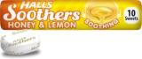 Halls Soothers Honey & Lemon Flavoured Lozenges, Made With Real Fruit Juices , 45 g (Pack of 1)