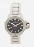 Hamilton Silver Tone & Black Frogman Watch