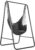 Hammock Chair Stand with Swing Chair, Heavy Duty Steel Frame, Max Load 150 kg, Hanging Chair with 2 Cushions & Hooks, Indoor Outdoor for Patio, Balcony, Garden, Black