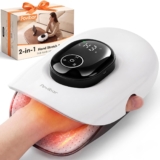 Hand Massager Airbag, Cordless Hand Massager for Arthritis Pain Relief 3 Temperatures/4 Massages/5 Levels/Auto Timer, Pain Relief Heated Wrist Finger Airbag Massage,Gift for Women Men