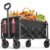 Handcart Foldable 120 L, Folding Wagon with 160 kg Load Capacity