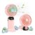 Handheld Fan, USB Rechargeable, 5 Speeds, Digital Display, Pink