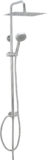 Handheld Showers 8 Square Overhead Adjustable Rainfall Shower Taps and Hose Chrome Plated Kit Thermostatic Shower Mixer Set Stainless Steel Shower Bar Set (Silver L)