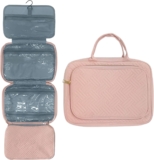 Hanging Toiletry Bag, Pink Travel Wash Bag, Travel Essentials, Make Up Bag for Women, Versatile Waterproof Travel Toiletry Bag, Gift for Women, Wash Bag for Travelling, Daily Use & Business Trips