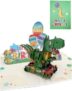 Happy Birthday 3D Pop Up Balloon Dinosaur Greeting Card with Envelope – Ships by and sold by Haul Global