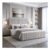 Harmin Luxury Double 4ft6 Ottoman Fabric Pebble Grey Bed Frame