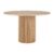 Hattie Panel Round 4-6 Seater Pedestal Dining Table – Natural w/Code