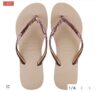 Havaianas Slim Glitter II Womens Pink Flip-Flops Sizes UK 35-42