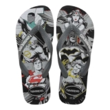 Havaianas Top Heróis Dc Unisex Adults FlipFlop – Grey/Black – Size 6.5/7