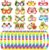 Hawaiian Party Decorations Set – 12 Hawaiian Garlands & 16 Paper Glasses for Summer Beach & Festival Themed Party Accessories