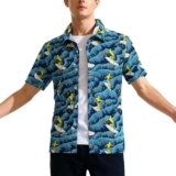 Hawaiian Shirts for Men, Short Sleeve Shirts Men, Shiteshirts, Summer Shirts, Beach Shirt Men L-4XL Slightly Small