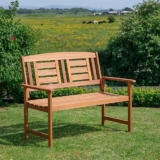 Hawkshead 2 Seater Hardwood Outdoor Garden Patio Bench / Sold & shipped by Cheaper Online ltd