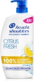 Head & Shoulders Citrus Fresh Anti Dandruff Shampoo For Greasy Hair, 1000ml, Up to 100% Flake Free, Clinically Proven, For Any Hair and Scalp Type, For Daily use, Clean Feeling