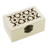 Heart Laser Cut Wooden Box with Clasp – 11 X 7 X 5.2cm