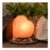 Heart Shaped Salt Lamp on a Wooden Base