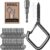 Heavy Duty Eye Screw Hooks for Hanging, Ceiling Hooks for Hanging Plants & Outdoor String Lights, Screw in Hooks with Safety Lock for Indoor Outdoor Decor (Black, 36 Pcs)