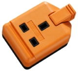 Heavy Duty Single Socket Trailing Socket, without Plug and Cable, 13 Amp, Orange