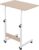 Height Adjustable Mobile Table Workstation Laptop Overbed Multi Table Portable Standing Desk for Bed with Metal Frame & Rolling Castors (Light Wood Color)