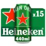 Heineken Lager Beer 15 x 440ml Cans (Clubcard Price)