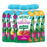 Heinz Baby Fruit Pouch: Strawberry, Banana, Raspberry & Apple 6x100g
