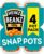 Heinz Baked Beans Snap Pots 4 x 200g