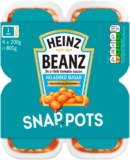 Heinz No Added Sugar Baked Beans Snap Pots 4 x 200g