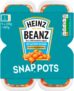 Heinz No Added Sugar Baked Beans Snap Pots 4 x 200g
