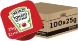 Heinz Tomato Ketchup, 25 g (Pack of 100) Hygienic individual tubs simplify service and prevent waste in busy cafes, quick-service takeaways and catering events.