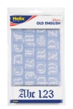 Helix 30mm 3cm Old English Letter Stencil Set