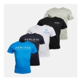 Henleys Mens Multhen Five Pack T-Shirts Assorted