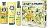 Herbal Essences Smooth & Shine Chamomile Giftset: Shampoo Conditioner Lightweight Leave-in Conditioner Spray (Hair Perfume) Detangle, Nourish, Tame Frizz, Repair, Add Shine & Lasting Scent
