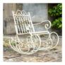 Heritage Cream Metal Garden Rocking Chair