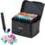 Hibisaws 80 Colours Alcohol Markers, Twin Tip Marker Pens, Felt Tip Colouring Pens Set for Adults, Kids and Artists, for Painting, Colouring and Sketching