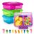 Hiceeden 4-Pack 18oz 2-Compartment Snack Containers with Lids