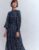 High Neck Occasion Dress French Navy, Painted Dot