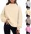 High Neck Sweatshirts for Women UK Elegant Pullover Plus Size Jumper S-5XL Oversized Ladies Sweatshirt Airport Outfit Winter Long Sleeve Tops with Pockets