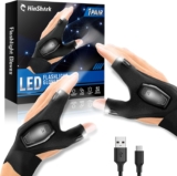 Hinshark Gifts for Men, Rechargeable LED Gloves with Lights for Fishing Birthday Gifts for Men, Stocking Fillers Stuffers Gadgets for Men, Secret Santa Gifts for Men, Mens Dad Gifts for Christmas