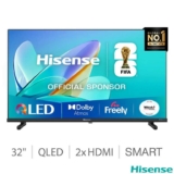 Hisense 32 Inch 32E5QTUK Smart FHD HDR QLED Freely TV – With code via app